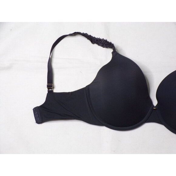 🆕NATORI Rose Dream Custom Coverage UW T-Shirt Bra 34DDD Coal Black #731080 - Picture 9 of 12